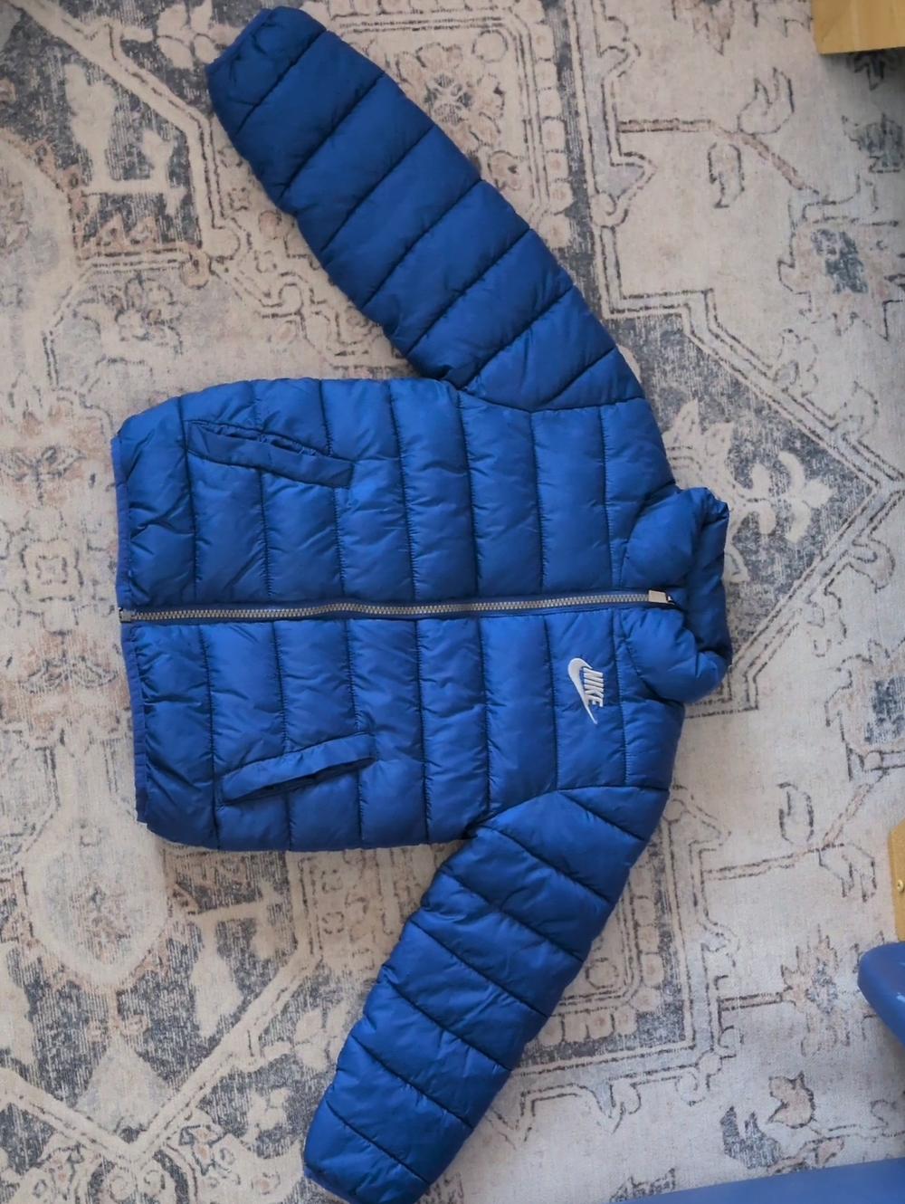 Nike Youth Royal Blue Quilted Puffer Jacket
